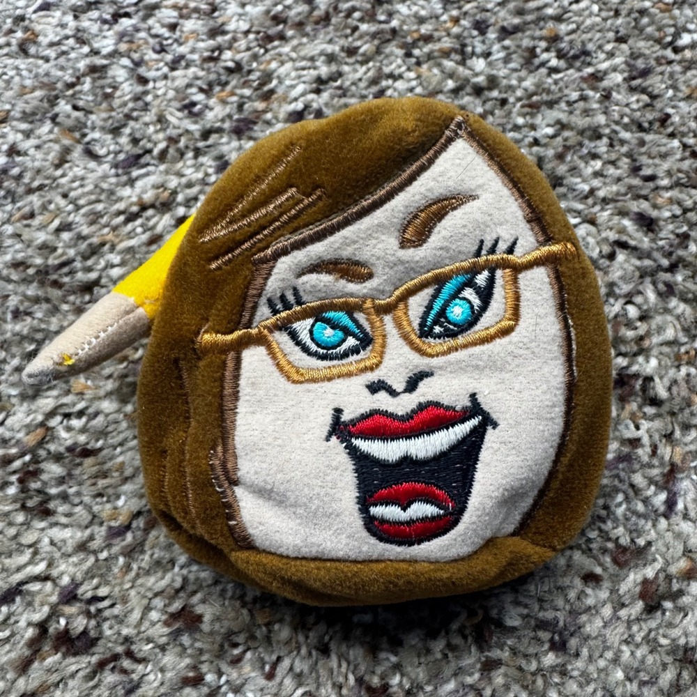 Vintage‎ Silly Slammers Design 21 Teacher Librarian Plush Bean Bag Toy Brown 4in